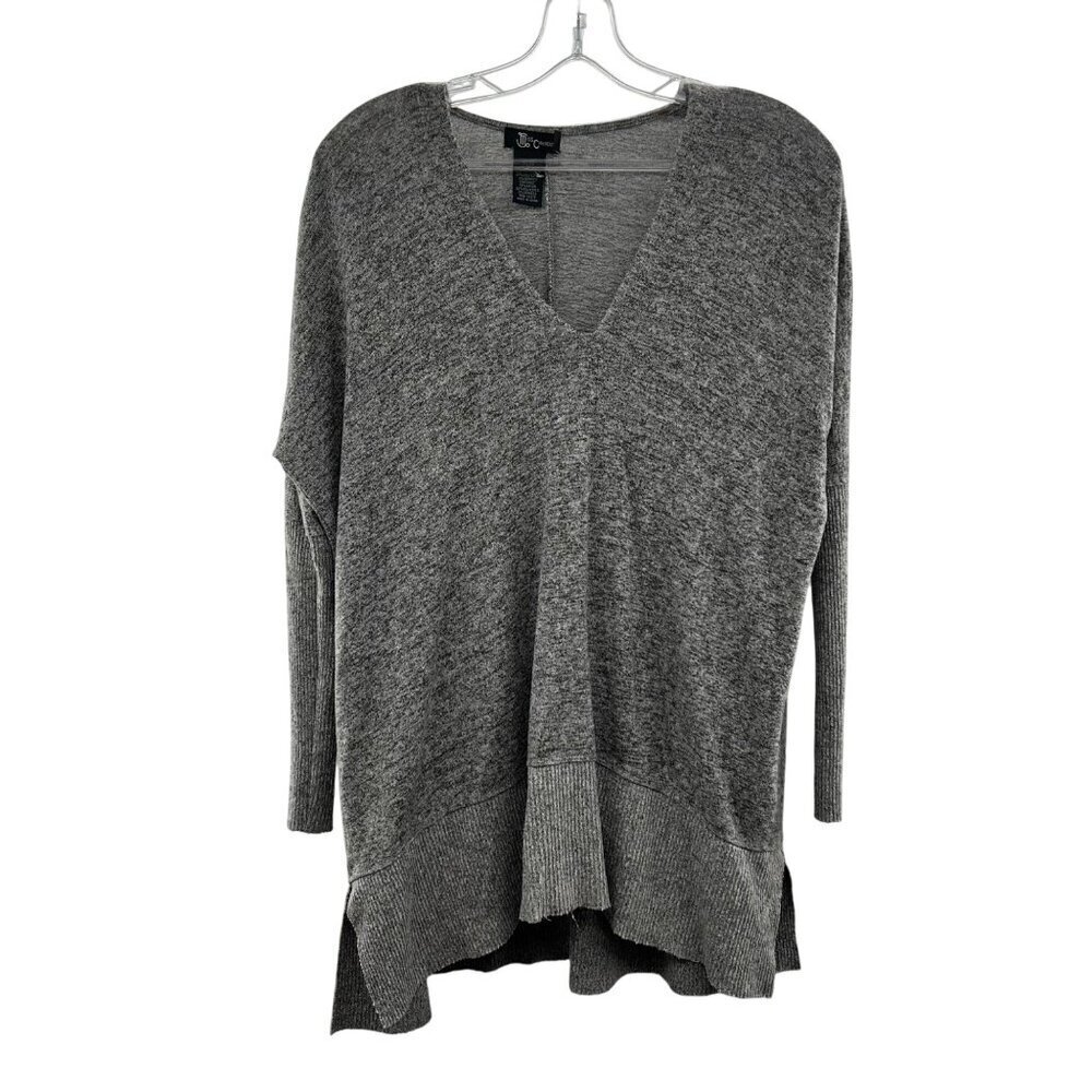 Miss Chievous Women's Heather Gray Lightweight Sweater V-Neck Size XS